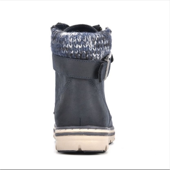 Cliffs Kelsie Lace Up Hiker Bootie Navy NEW Size 9.5 Buckle Detail - Picture 6 of 8